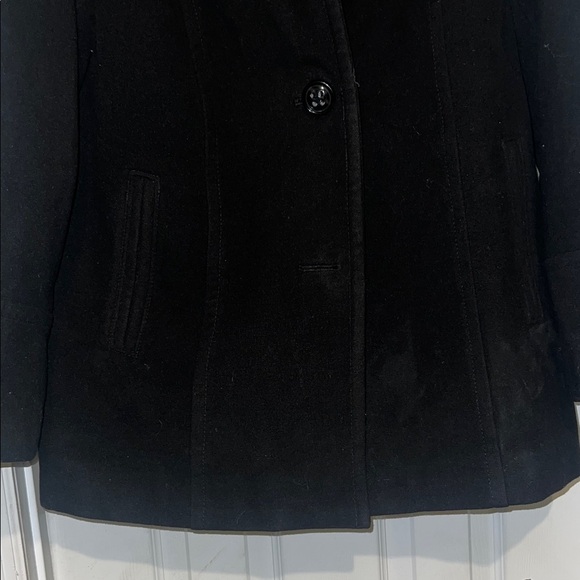 Liz Claiborne Classic Black Pea Coat - Picture 3 of 11